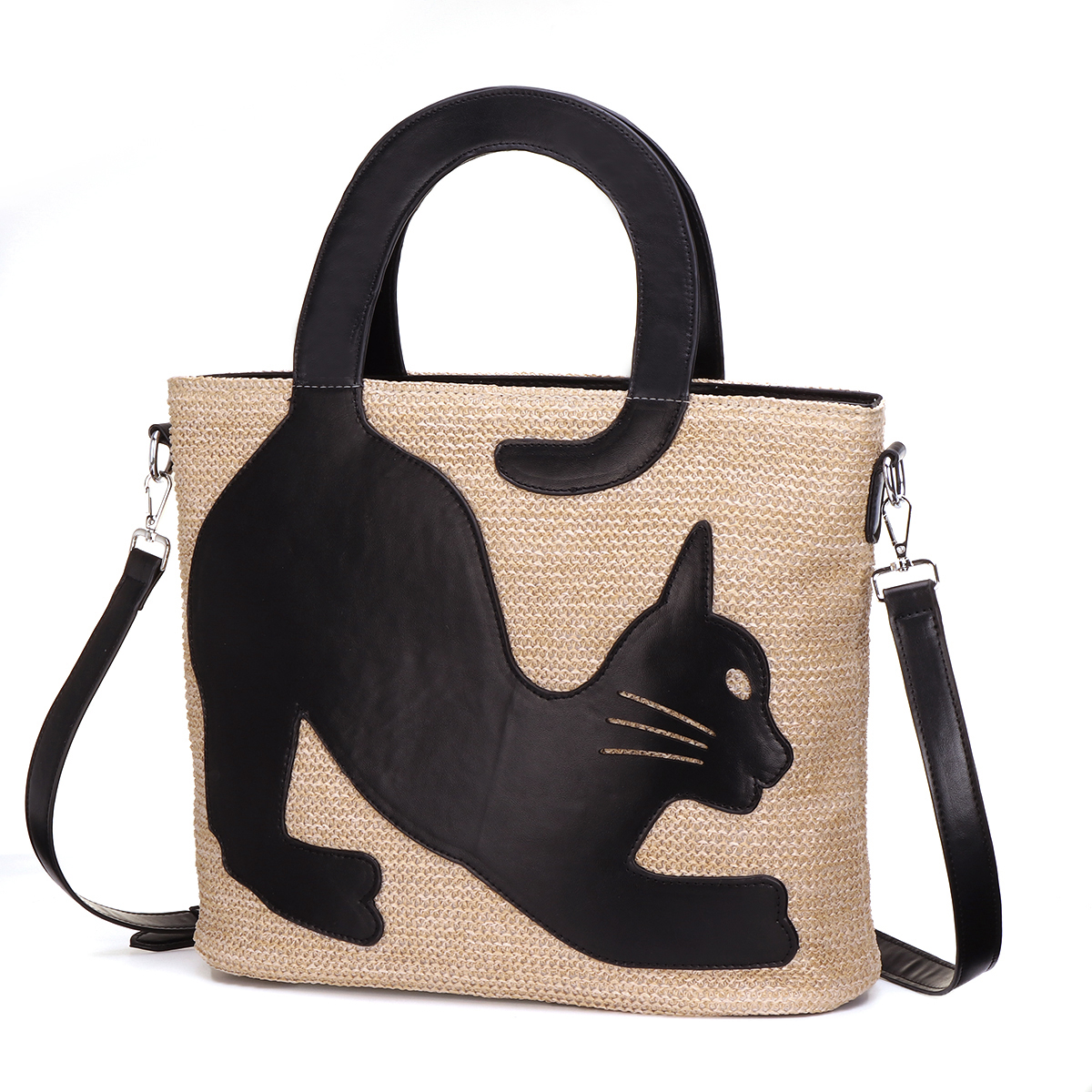 Women Handle Various Cats Satchel Handbags Tote Purse Shoulder Bag Big Capacity Handbag 
