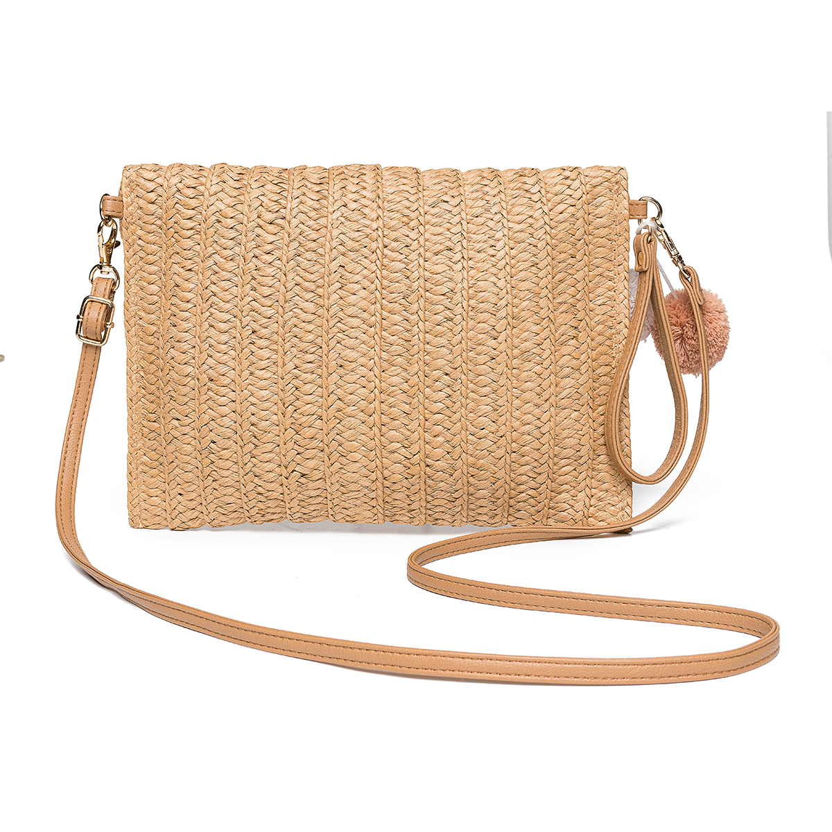 JOSEKO Straw Shoulder Bags For Women, Handmade Crossbody Summer Beach