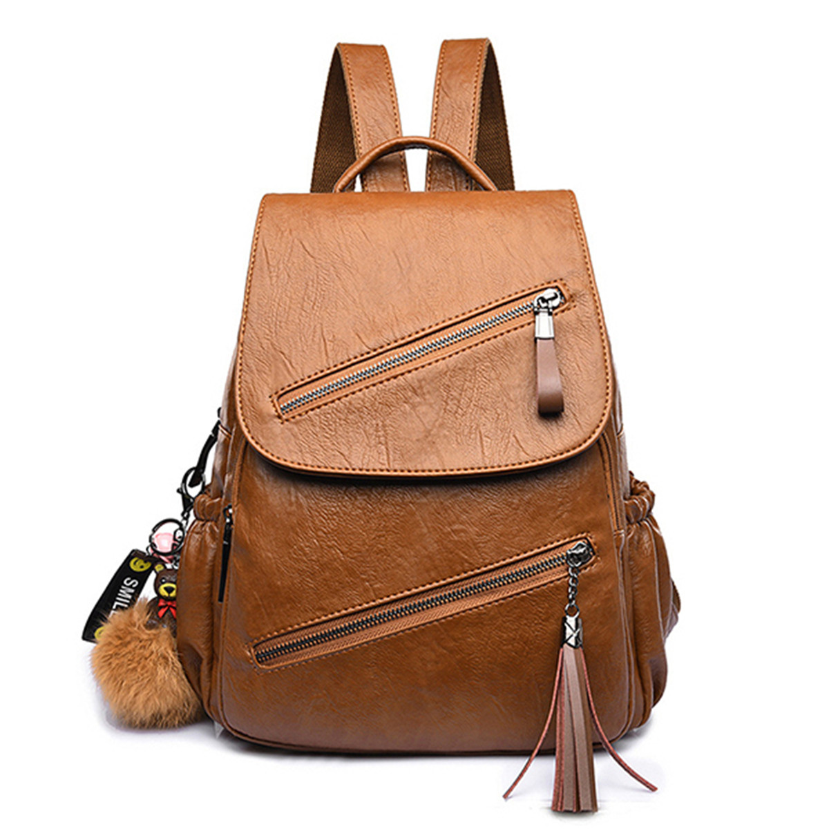 JOSEKO Anti-Theft Backpack Shoulder Bag Leisure PU Leather Lightweight ...