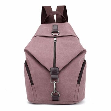 JOSEKO Waterproof Canvas Casual Back Packs Dual-Use Shoulder Messenger Bag Travel Shoulder Bag Leisure PU Leather Daypack Lightweight Purse Anti-Theft Backpack Ladies Rucksacks Womens 